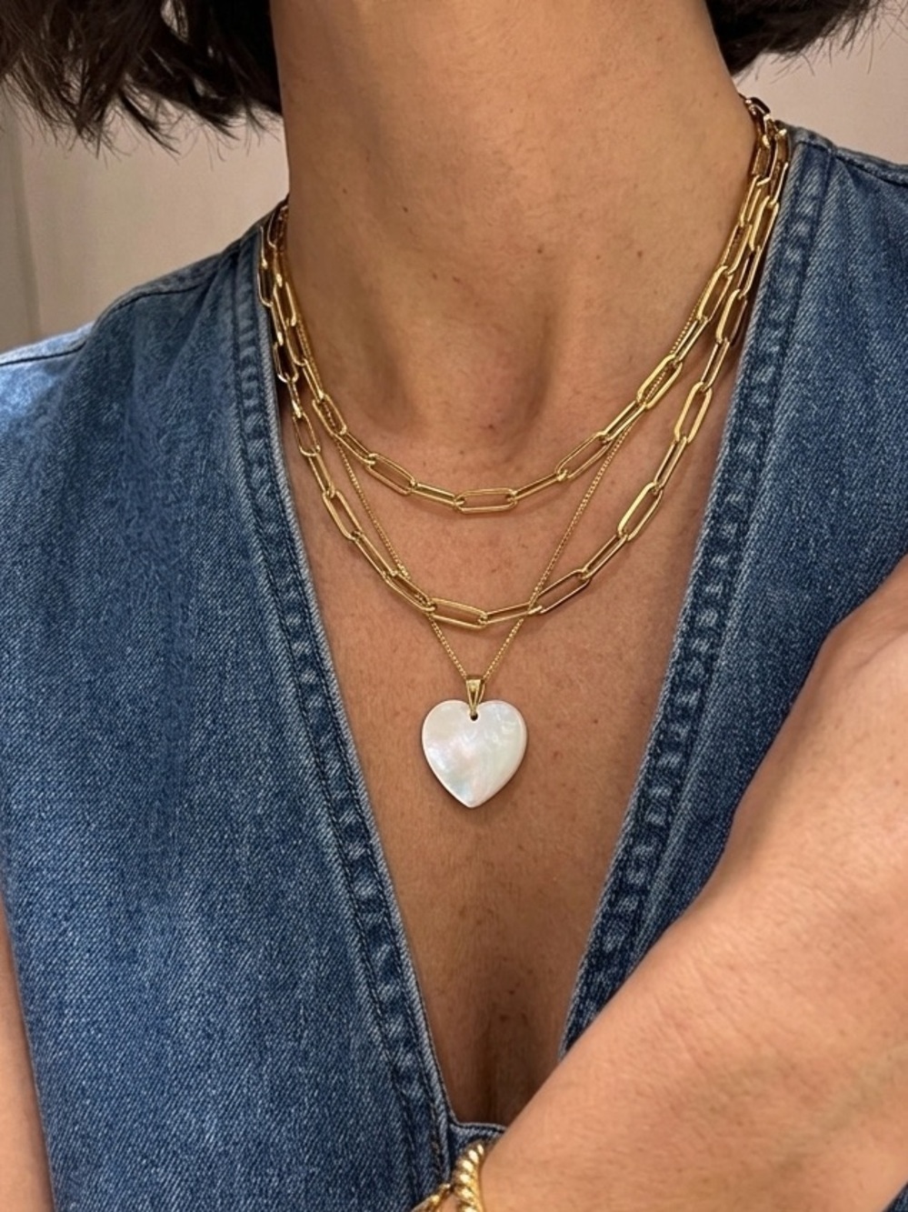 Heart Mother of Pearl Necklace